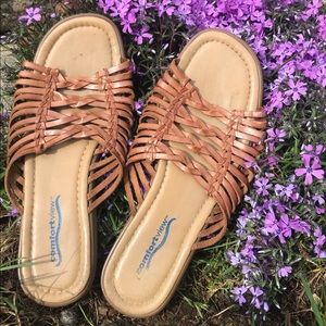 Comfortview Ultra Lightweight Brown Sandals Sz 10w
